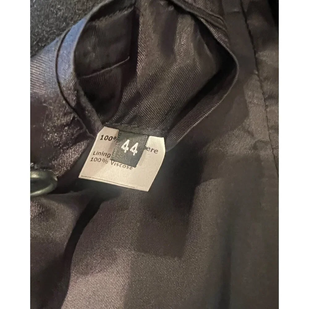 Hathaway Platinum Mens Size 44 Italian 100% Cashmere Black Suit Jacket 3-Button